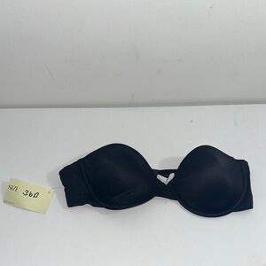 Brand new strapless, black bra